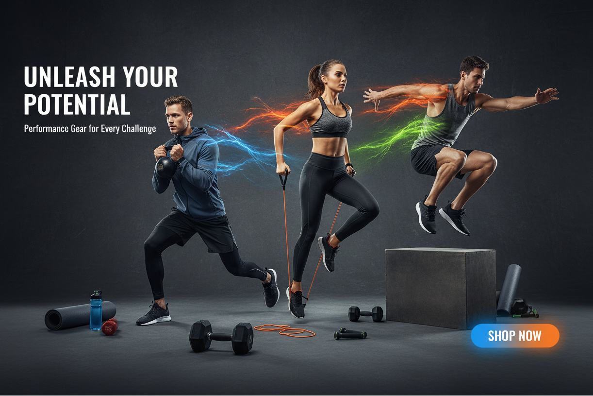 Banner fitness deportivo